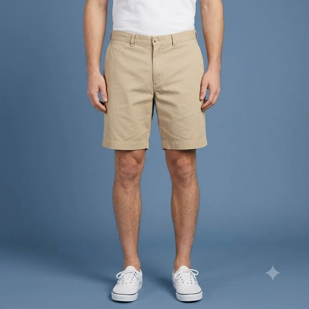 Polo Ralph Lauren‎ Classic Fit Shorts Mens 38 Tan Beige Cotton Chino EUC